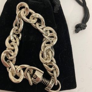 Uno de 50 mens silver bracelet